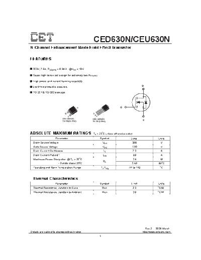 CET ceu630n ced630n  . Electronic Components Datasheets Active components Transistors CET ceu630n_ced630n.pdf