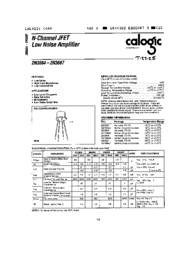 Calogic 2n3684 2n3685 2n3686 2n3687  . Electronic Components Datasheets Active components Transistors Calogic 2n3684_2n3685_2n3686_2n3687.pdf