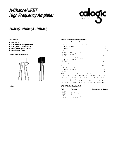 Calogic 2n4416-a pn4416  . Electronic Components Datasheets Active components Transistors Calogic 2n4416-a_pn4416.pdf