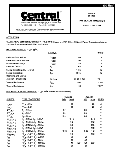 Central 2n4404 2n4405  . Electronic Components Datasheets Active components Transistors Central 2n4404_2n4405.pdf