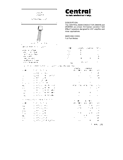 Central 2n4416-a  . Electronic Components Datasheets Active components Transistors Central 2n4416-a.pdf