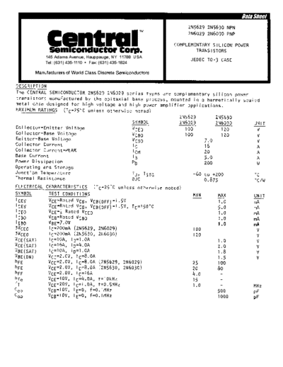 Central 2n5629 2n5630 2n6029 2n6030  . Electronic Components Datasheets Active components Transistors Central 2n5629_2n5630_2n6029_2n6030.pdf