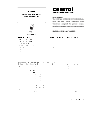 Central d40k1 d40k2 series  . Electronic Components Datasheets Active components Transistors Central d40k1_d40k2_series.pdf