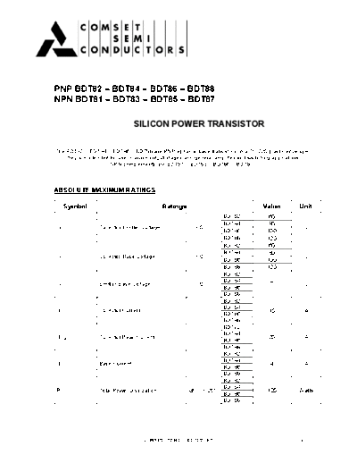 Cpmset bdt81-bdt82-bdt83-bdt84-bdt85-bdt86-bdt87-bdt88  . Electronic Components Datasheets Active components Transistors Cpmset bdt81-bdt82-bdt83-bdt84-bdt85-bdt86-bdt87-bdt88.pdf