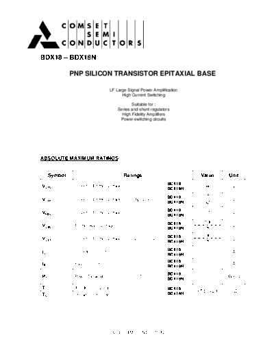 Cpmset bdx18-n  . Electronic Components Datasheets Active components Transistors Cpmset bdx18-n.pdf