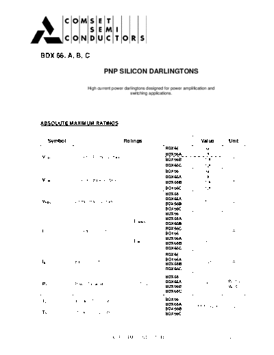 Cpmset bdx66-a-b-c  . Electronic Components Datasheets Active components Transistors Cpmset bdx66-a-b-c.pdf