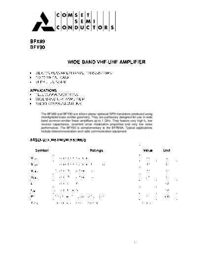 Cpmset bfy90-bfx89  . Electronic Components Datasheets Active components Transistors Cpmset bfy90-bfx89.pdf