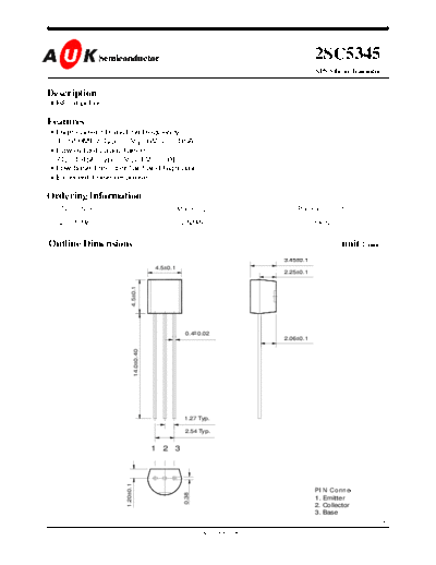 . Electronic Components Datasheets 2sc5345  . Electronic Components Datasheets Active components Transistors AUK 2sc5345.pdf