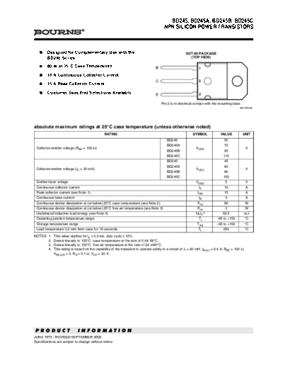 Bourns bd245-a-b-c  . Electronic Components Datasheets Active components Transistors Bourns bd245-a-b-c.pdf