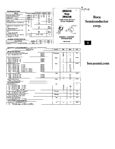 Bocasemi 2n4234 2n4235 2n4236  . Electronic Components Datasheets Active components Transistors Bocasemi 2n4234_2n4235_2n4236.pdf