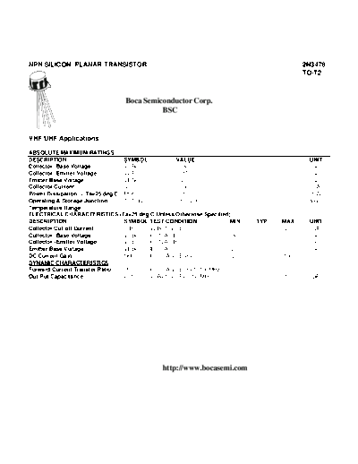 Bocasemi 2n3478  . Electronic Components Datasheets Active components Transistors Bocasemi 2n3478.pdf