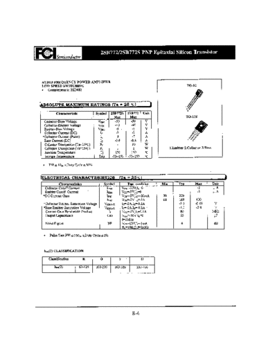 FCI 2sb772-s  . Electronic Components Datasheets Active components Transistors FCI 2sb772-s.pdf