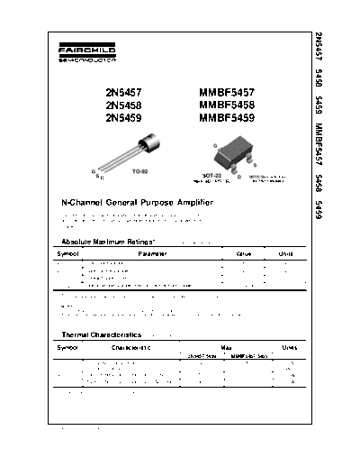 Fairchild Semiconductor 2n5457 2n5458 2n5459 mmbf5457 mmbf5458 mmbf5459  . Electronic Components Datasheets Active components Transistors Fairchild Semiconductor 2n5457_2n5458_2n5459_mmbf5457_mmbf5458_mmbf5459.pdf