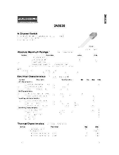 Fairchild Semiconductor 2n5638  . Electronic Components Datasheets Active components Transistors Fairchild Semiconductor 2n5638.pdf