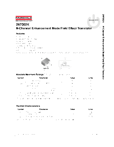 Fairchild Semiconductor 2n7002k  . Electronic Components Datasheets Active components Transistors Fairchild Semiconductor 2n7002k.pdf
