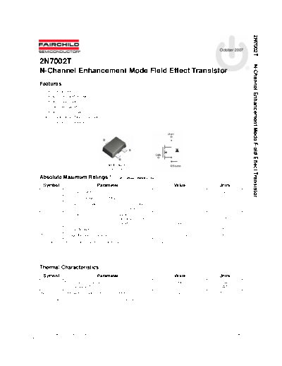 Fairchild Semiconductor 2n7002t  . Electronic Components Datasheets Active components Transistors Fairchild Semiconductor 2n7002t.pdf