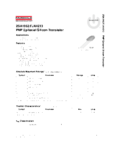 Fairchild Semiconductor 2sa1962 fja4213  . Electronic Components Datasheets Active components Transistors Fairchild Semiconductor 2sa1962_fja4213.pdf