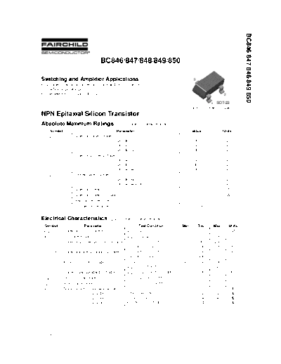 Fairchild Semiconductor bc846  . Electronic Components Datasheets Active components Transistors Fairchild Semiconductor bc846.pdf