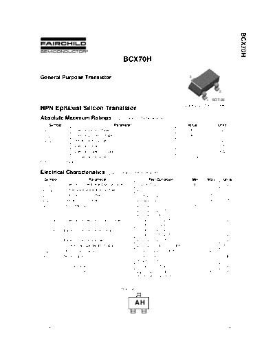 Fairchild Semiconductor bcx70h  . Electronic Components Datasheets Active components Transistors Fairchild Semiconductor bcx70h.pdf