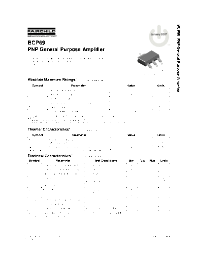 Fairchild Semiconductor bcp69  . Electronic Components Datasheets Active components Transistors Fairchild Semiconductor bcp69.pdf