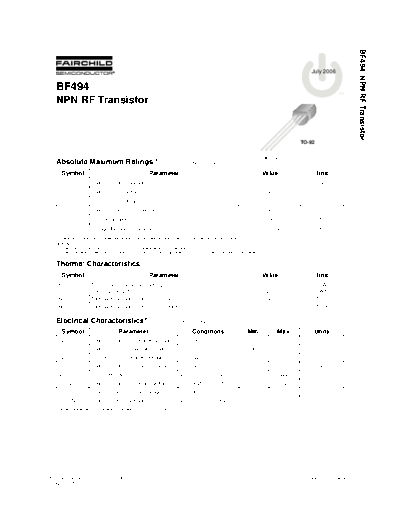 Fairchild Semiconductor bf494  . Electronic Components Datasheets Active components Transistors Fairchild Semiconductor bf494.pdf