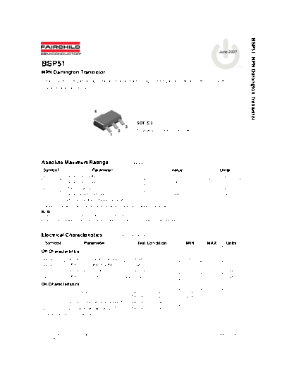 . Electronic Components Datasheets bsp51  . Electronic Components Datasheets Active components Transistors Fairchild Semiconductor bsp51.pdf