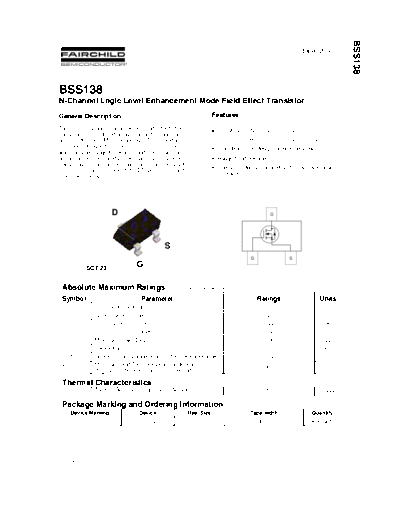 Fairchild Semiconductor bss138  . Electronic Components Datasheets Active components Transistors Fairchild Semiconductor bss138.pdf