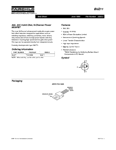 . Electronic Components Datasheets buz11  . Electronic Components Datasheets Active components Transistors Fairchild Semiconductor buz11.pdf