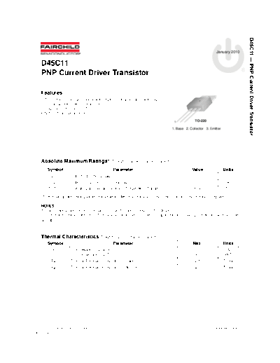 Fairchild Semiconductor d45c11  . Electronic Components Datasheets Active components Transistors Fairchild Semiconductor d45c11.pdf