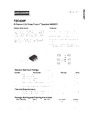 Fairchild Semiconductor fdc638p  . Electronic Components Datasheets Active components Transistors Fairchild Semiconductor fdc638p.pdf