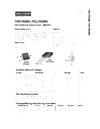 Fairchild Semiconductor fdd7030bl fdu7030bl  . Electronic Components Datasheets Active components Transistors Fairchild Semiconductor fdd7030bl_fdu7030bl.pdf