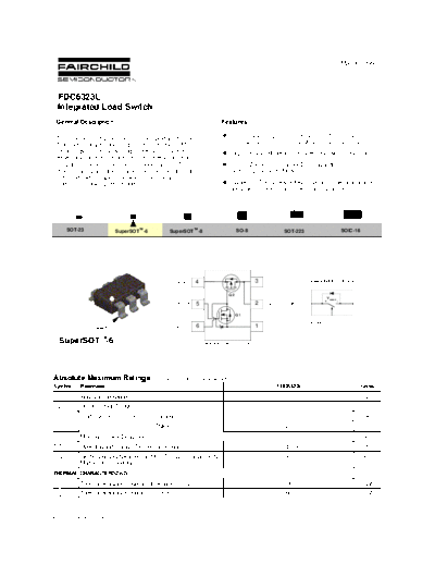 Fairchild Semiconductor fdc6323l  . Electronic Components Datasheets Active components Transistors Fairchild Semiconductor fdc6323l.pdf