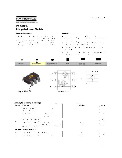 Fairchild Semiconductor fdc6329l  . Electronic Components Datasheets Active components Transistors Fairchild Semiconductor fdc6329l.pdf