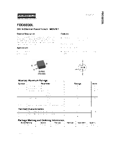 Fairchild Semiconductor fdd6030l  . Electronic Components Datasheets Active components Transistors Fairchild Semiconductor fdd6030l.pdf