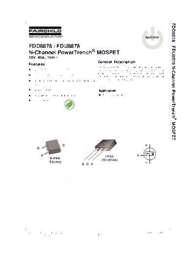 Fairchild Semiconductor fdd8878 fdu8878  . Electronic Components Datasheets Active components Transistors Fairchild Semiconductor fdd8878_fdu8878.pdf