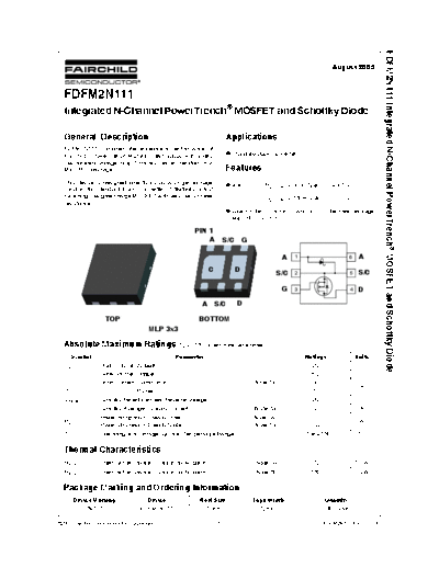 Fairchild Semiconductor fdfm2n111  . Electronic Components Datasheets Active components Transistors Fairchild Semiconductor fdfm2n111.pdf