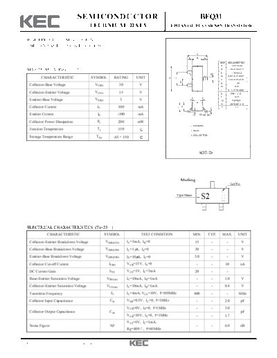 KEC bfq31  . Electronic Components Datasheets Active components Transistors KEC bfq31.pdf