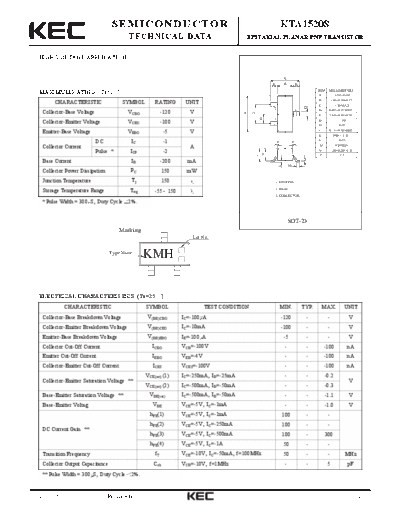 KEC kta1520s  . Electronic Components Datasheets Active components Transistors KEC kta1520s.pdf
