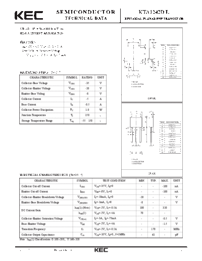 KEC kta1242d l  . Electronic Components Datasheets Active components Transistors KEC kta1242d_l.pdf