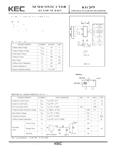 KEC ktc2875  . Electronic Components Datasheets Active components Transistors KEC ktc2875.pdf