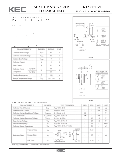 KEC ktc2020d l  . Electronic Components Datasheets Active components Transistors KEC ktc2020d_l.pdf