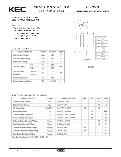 KEC ktc3503  . Electronic Components Datasheets Active components Transistors KEC ktc3503.pdf
