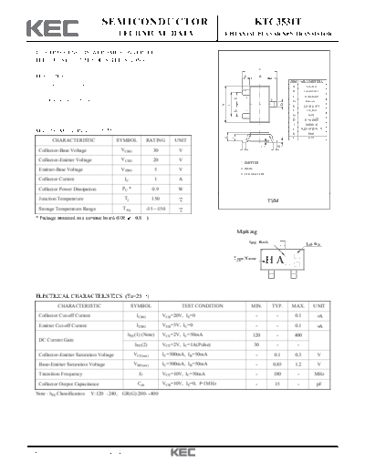 KEC ktc3531t  . Electronic Components Datasheets Active components Transistors KEC ktc3531t.pdf
