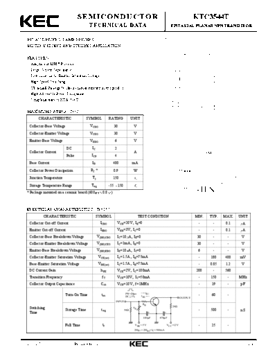 KEC ktc3544t  . Electronic Components Datasheets Active components Transistors KEC ktc3544t.pdf