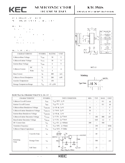 KEC ktc3544s  . Electronic Components Datasheets Active components Transistors KEC ktc3544s.pdf