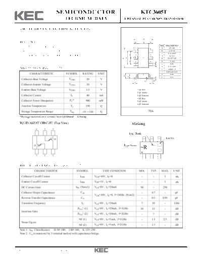 KEC ktc3605t  . Electronic Components Datasheets Active components Transistors KEC ktc3605t.pdf