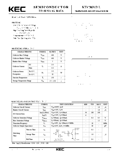 KEC ktc3631d l  . Electronic Components Datasheets Active components Transistors KEC ktc3631d_l.pdf