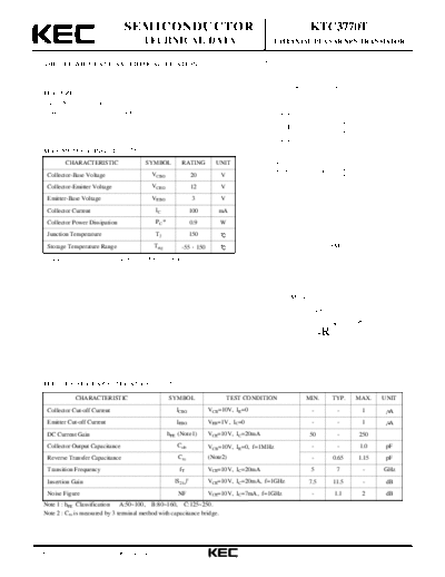 KEC ktc3770t  . Electronic Components Datasheets Active components Transistors KEC ktc3770t.pdf