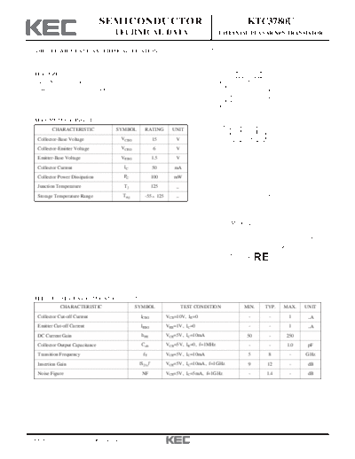 KEC ktc3780u  . Electronic Components Datasheets Active components Transistors KEC ktc3780u.pdf