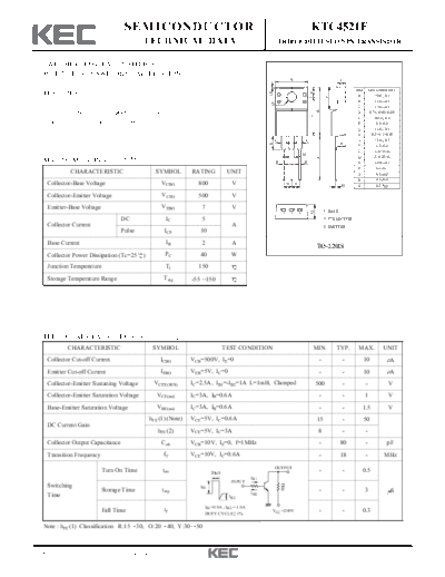 KEC ktc4521f  . Electronic Components Datasheets Active components Transistors KEC ktc4521f.pdf